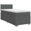 vidaXL Boxspringbed met matras Donkergrijs 90 x 190 cm Stof