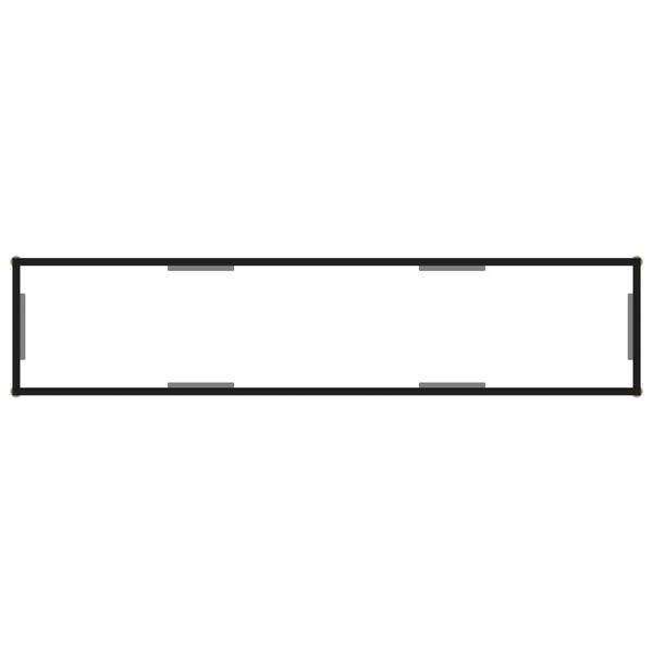 vidaXL Wandtafel 160x35x75 cm gehard glas transparant