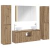 vidaXL Badkamermeubelset 6 pcs Artisanaal eiken Bewerkt hout en glas