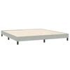vidaXL Boxspring met matras fluweel lichtgrijs 180x220 cm
