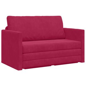 vidaXL Slaapbank Wijnrood 124 x 71 x 78 cm Fluweel