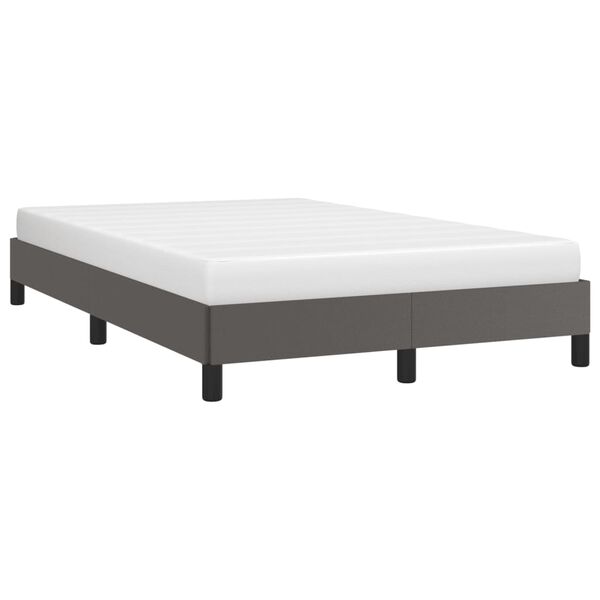 vidaXL Bedframe zonder matras 120x190 cm kunstleer grijs