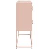 vidaXL Dressoir 100,5x39x107 cm koudgewalst staal roze