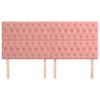 vidaXL Hoofdbord roze 180x7x118/128 cm fluweel