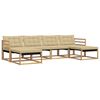 vidaXL Buiten bankenset 6 st Wit en Beige