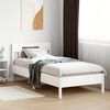 vidaXL Bedframe zonder matras massief grenenhout wit 90x200 cm