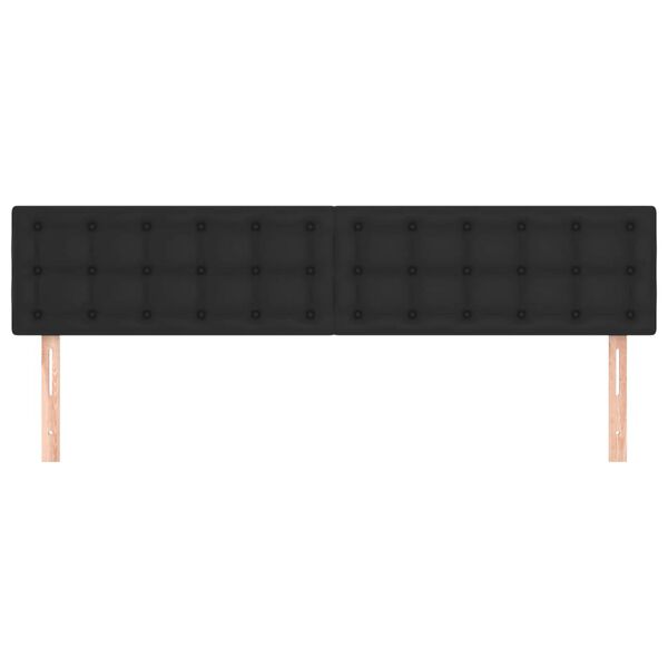 vidaXL Hoofdborden 2 st 100x5x78/88 cm kunstleer zwart