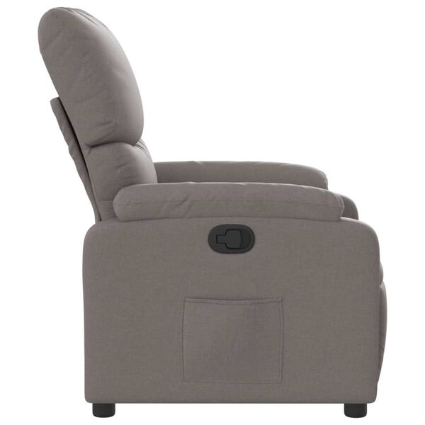vidaXL Fauteuil verstelbaar stof taupe
