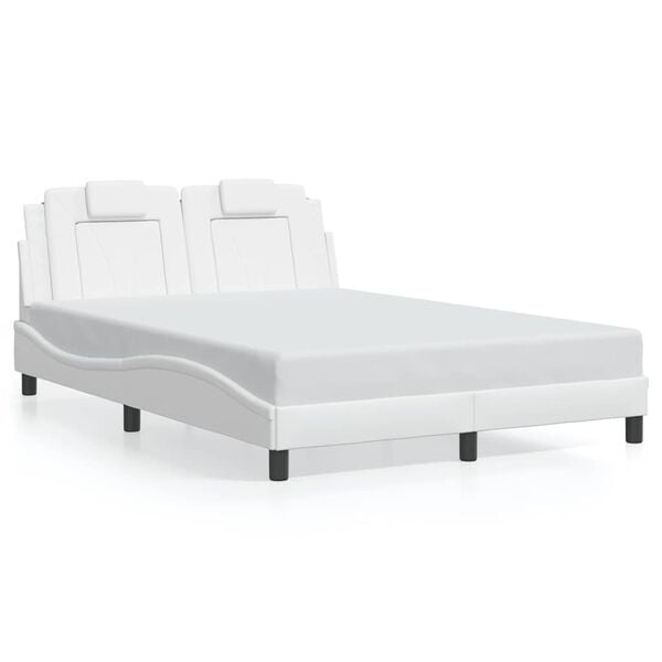 vidaXL Bedframe "Viana" zonder matras kunstleer wit 140x200 cm
