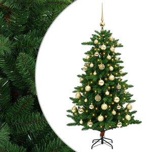 vidaXL Artificial Christmas Tree with Bauble 120 cm 150 LED's Warmwit