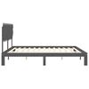 vidaXL Bedframe met hoofdbord massief hout grijs 200x200 cm