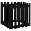 vidaXL Plantenbak met hekontwerp 60x60x60 cm massief grenenhout zwart