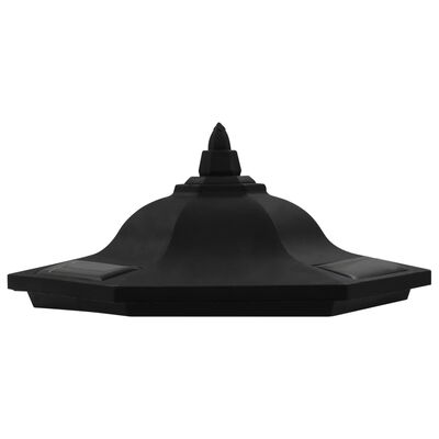 vidaXL LED-solarlampen zwart 3 st