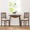 vidaXL Eetkamerstoelen met kussens 2 st massief hout rubber bruin