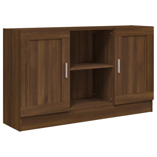 vidaXL Dressoir 120x30,5x70 cm bewerkt hout bruin eikenkleur