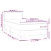 vidaXL Boxspring met matras fluweel roze 80x210 cm