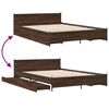 vidaXL Bedframe met lades bewerkt hout bruin eikenkleur 150x200 cm
