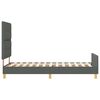 vidaXL Bedframe met hoofdeinde Donkergrijs 100 x 200 cm Stof