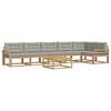 vidaXL Buiten bankenset 7 st Wit en Lichtgrijs Polyester