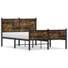 vidaXL Bedframe zonder matras metaal gerookt eikenkleurig 120x200 cm
