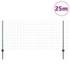 vidaXL Hek en paal Groen 1 x 25 m Staal