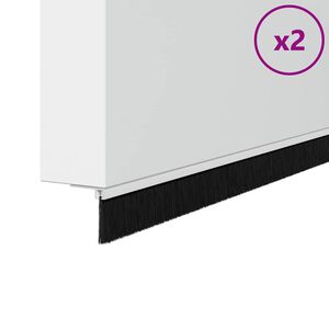 vidaXL Schroefbare Deurborstelafsluitingen 2 pcs Wit 100 cm