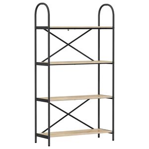 vidaXL Boekenkast 4-laags 80 x 30 x 146 cm Bewerkt hout Sonoma Eiken