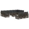 vidaXL Tuinbankenset 14 st Grijs poly rattan
