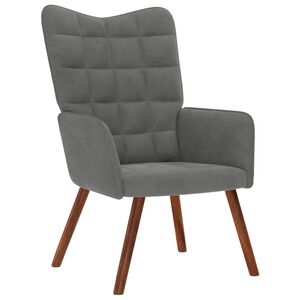 vidaXL Relaxstoel fluweel donkergrijs