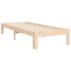 vidaXL Bedframe met hoofdbord massief hout