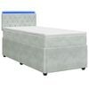 vidaXL Boxspringbed met matras Lichtgrijs 80 x 200 cm Fluweel