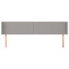 vidaXL Hoofdbord met randen 203x16x78/88 cm stof lichtgrijs