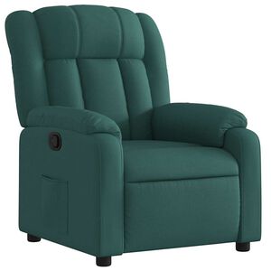 vidaXL Fauteuil verstelbaar stof donkergroen