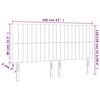 vidaXL Hoofdbord LED 160x5x118/128 cm fluweel zwart