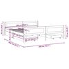 vidaXL Bedframe met 4 lades massief grenenhout donkergrijs 180x200 cm
