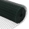 vidaXL Hexagon Hek Groen 1,2 x 10 m PVC