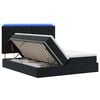 vidaXL LED Opslagbed met Matras Zwart 200 x 200 cm Fluweel