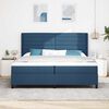 vidaXL Boxspring bed met matras met hoofdeinde Blauw 200 x 200 cm Stof