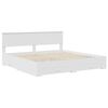 vidaXL Bedframe met hoofdeinde met lade Wit 200 x 200 cm Bewerkt hout