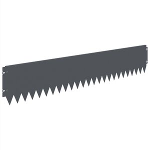 vidaXL Gazonrand 30 st 103 x 20 cm Staal Antraciet