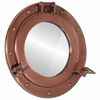 vidaXL Wandspiegel patrijspoort &Oslash;30 cm&nbsp;aluminium en glas