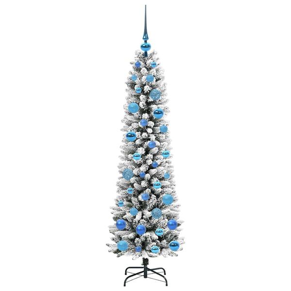vidaXL Kunstkerstboom met 150 LED Wit 150 cm PVC en Metaal en Plastic