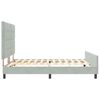 vidaXL Boxspringbed met hoofdeinde Lichtgrijs 180 x 200 cm Fluweel