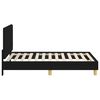 vidaXL Bedframe voor kinderen met hoofdbord Zwart 80 x 160 cm Stof