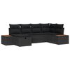vidaXL Tuin Sofa Set Zwart poly rattan