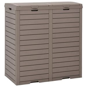 vidaXL Vuilnisbak voor buiten 78x41x86 cm polypropeen lichtbruin