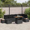 vidaXL Tuin Sofa Set 8 pcs Zwart poly rattan