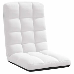 vidaXL Vloerstoel inklapbaar 71x51x62 cm stof wit