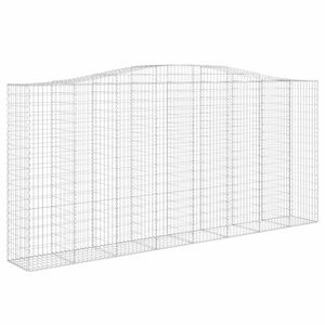 vidaXL Schanskorf gewelfd 400x50x180/200 cm gegalvaniseerd ijzer