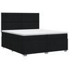 vidaXL Boxspringbed met matras met hoofdeinde Zwart 200 x 200 cm Stof